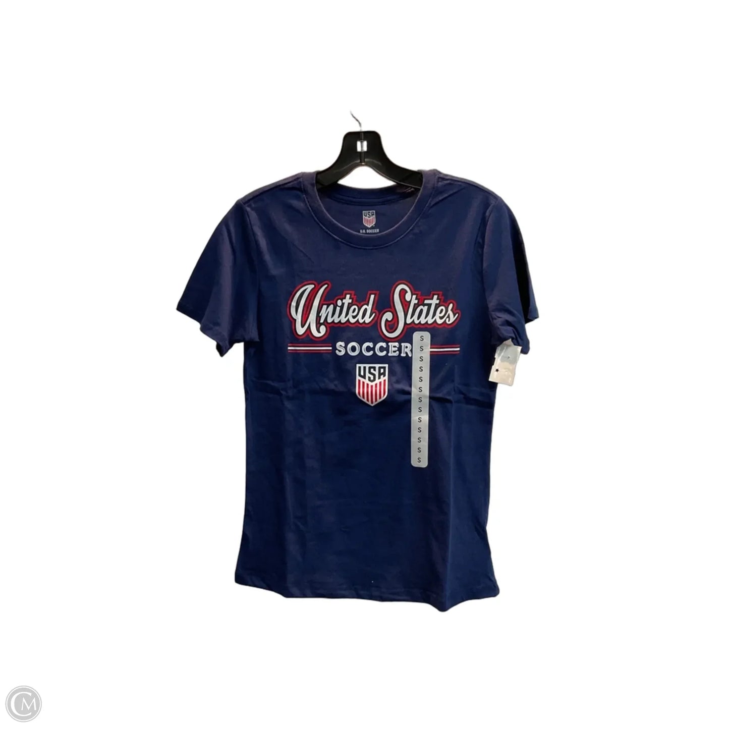 Top Short Sleeve Basic By Clothes Mentor In Navy, Size: S