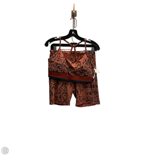 Athletic Shorts 2pc By Jessica Simpson In Snakeskin Print, Size: L