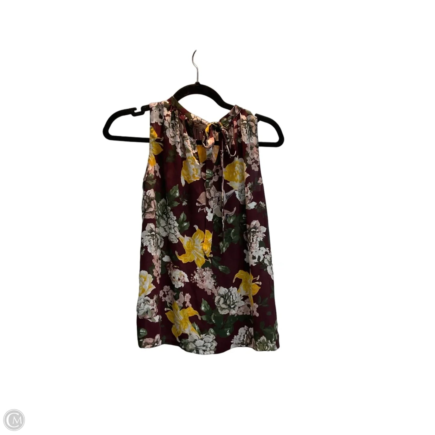 Top Sleeveless By Loft In Floral Print, Size: Xxsp