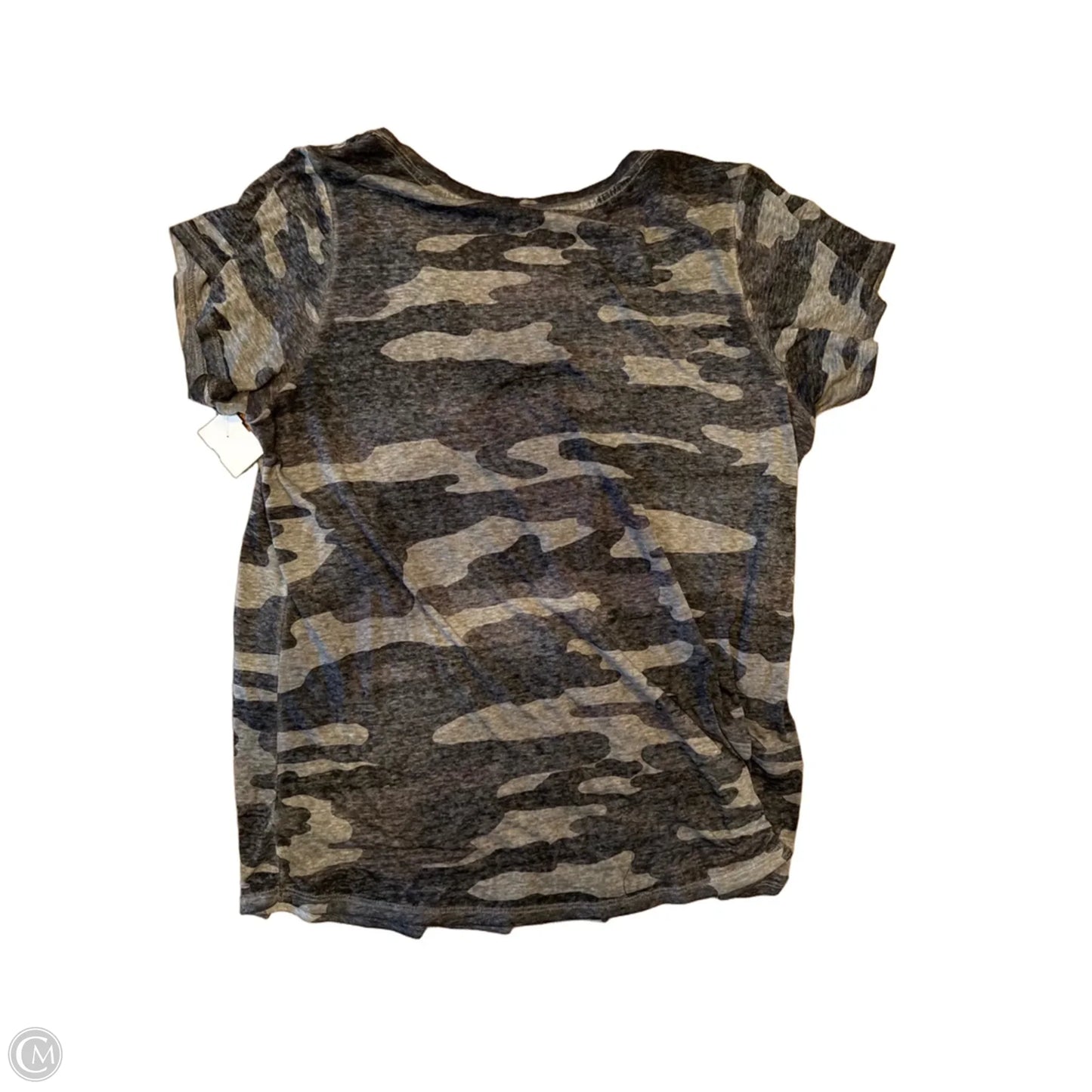 Top Short Sleeve Basic By Lucky Brand In Camouflage Print, Size: 1x