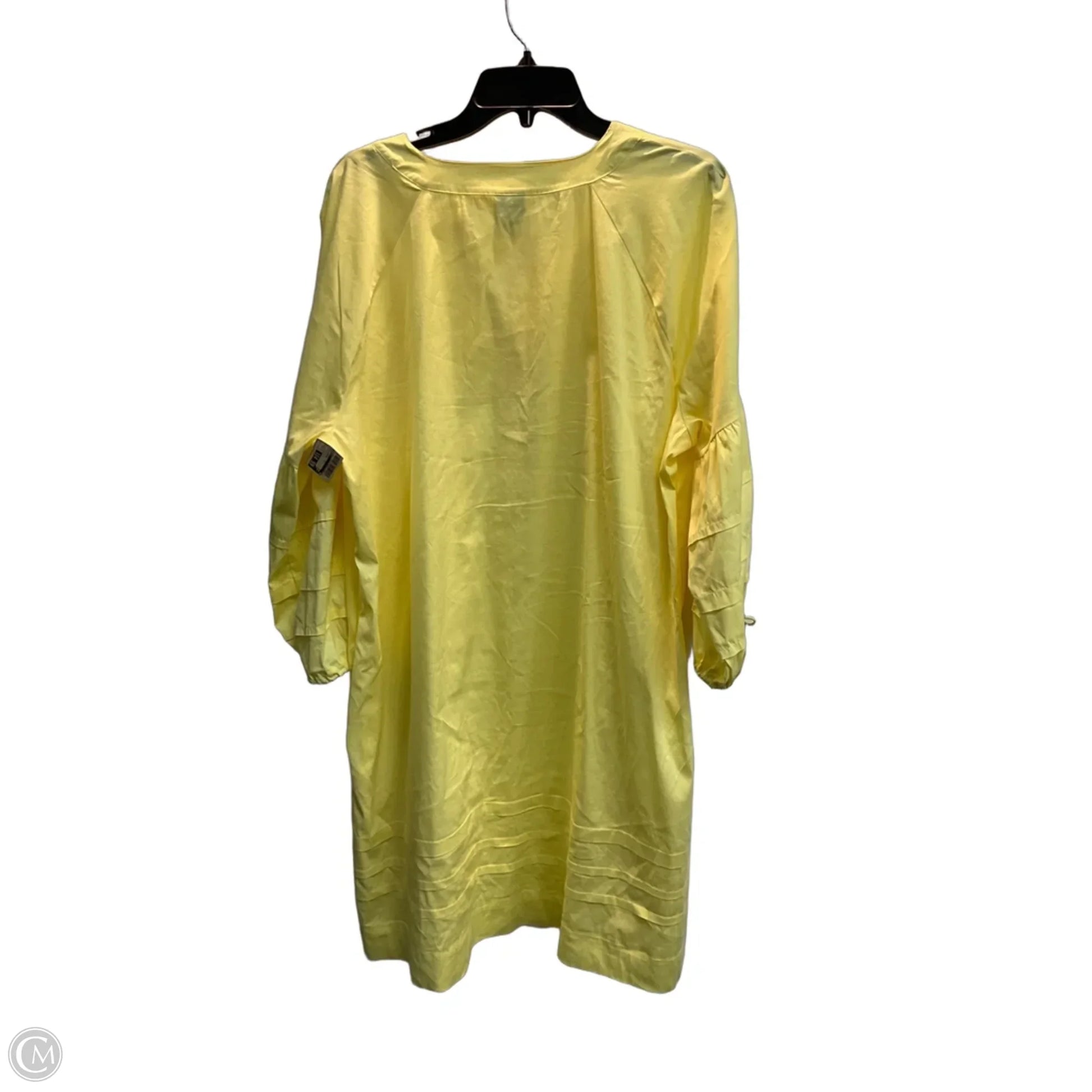 Dress Casual Midi By Chicos In Yellow, Size: Xl Dress Casual Midi By Chicos In Yellow, Size: Xl