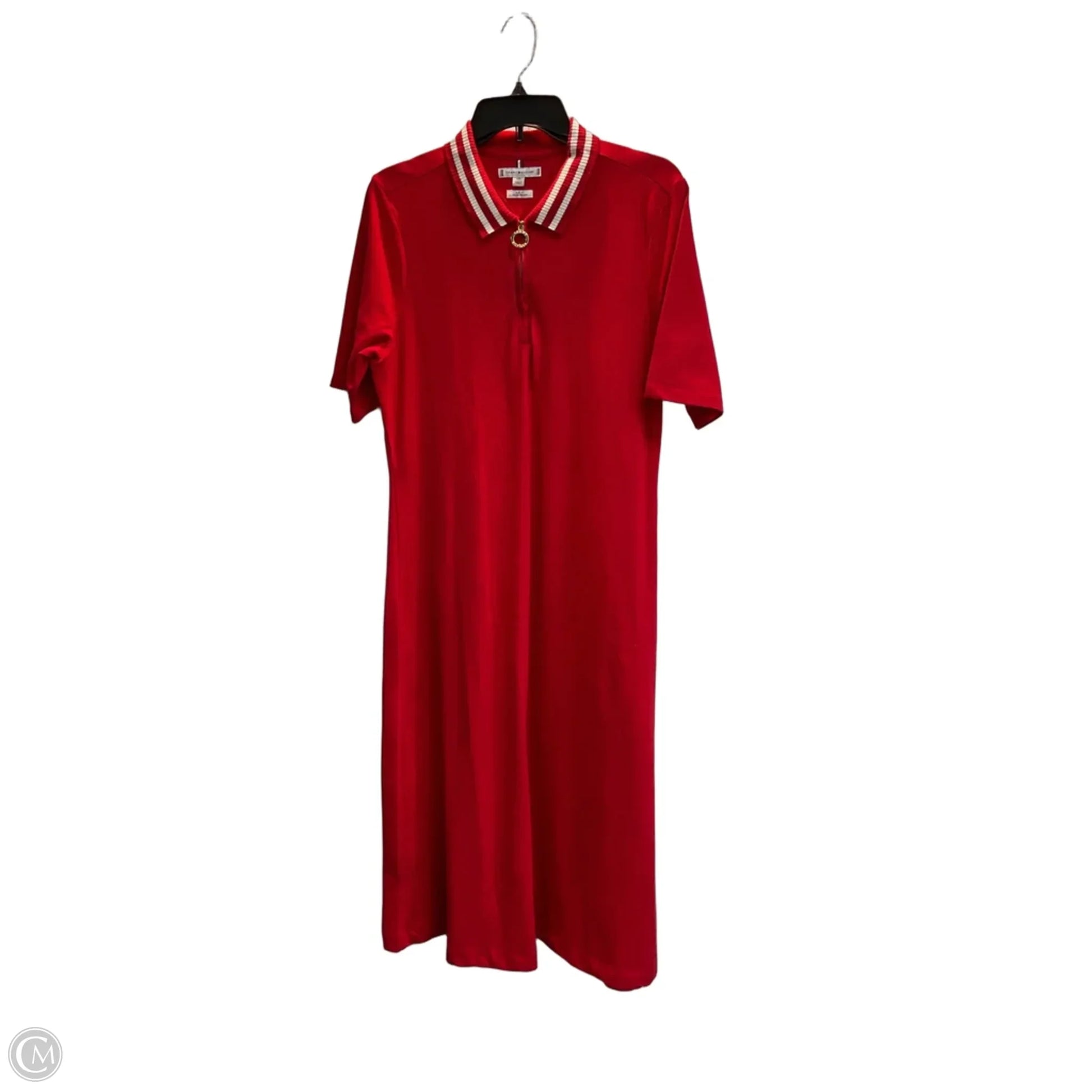 Dress Casual Midi By Tommy Hilfiger In Red, Size: L Dress Casual Midi By Tommy Hilfiger In Red, Size: L