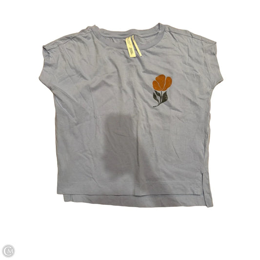 Top Short Sleeve Basic By Anthropologie In Blue, Size: M