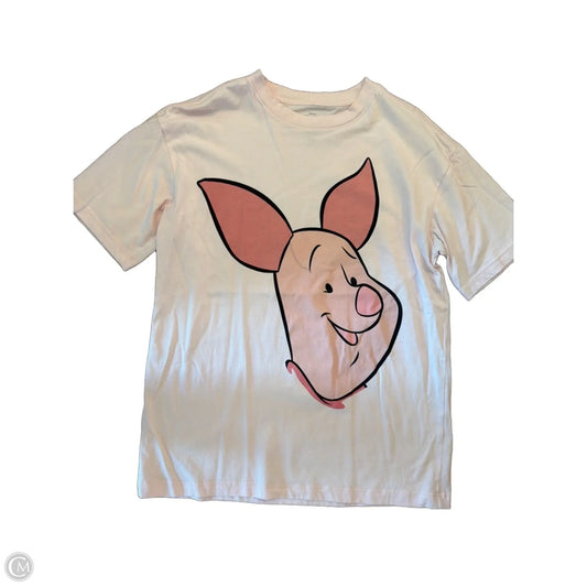 Top Short Sleeve Basic By Disney In Pink, Size: M