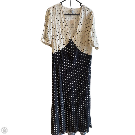 Dress Casual Maxi By A New Day In Polkadot Pattern, Size: Xxl