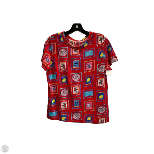 Top Short Sleeve Basic By Loft In Multi-colored, Size: S