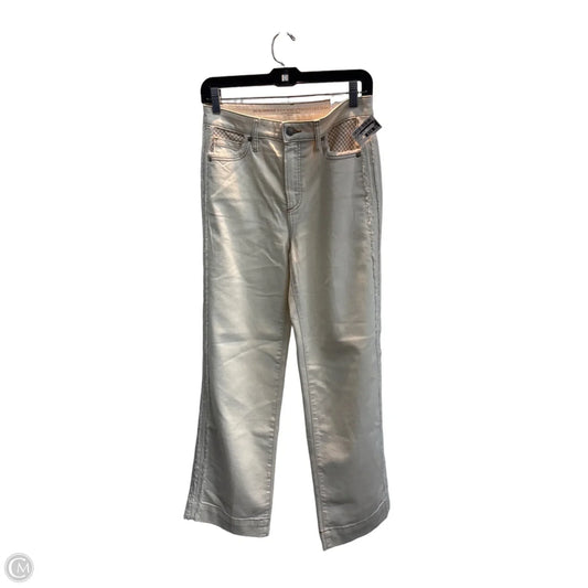 Jeans Wide Leg By Chicos In Cream Denim, Size: 4