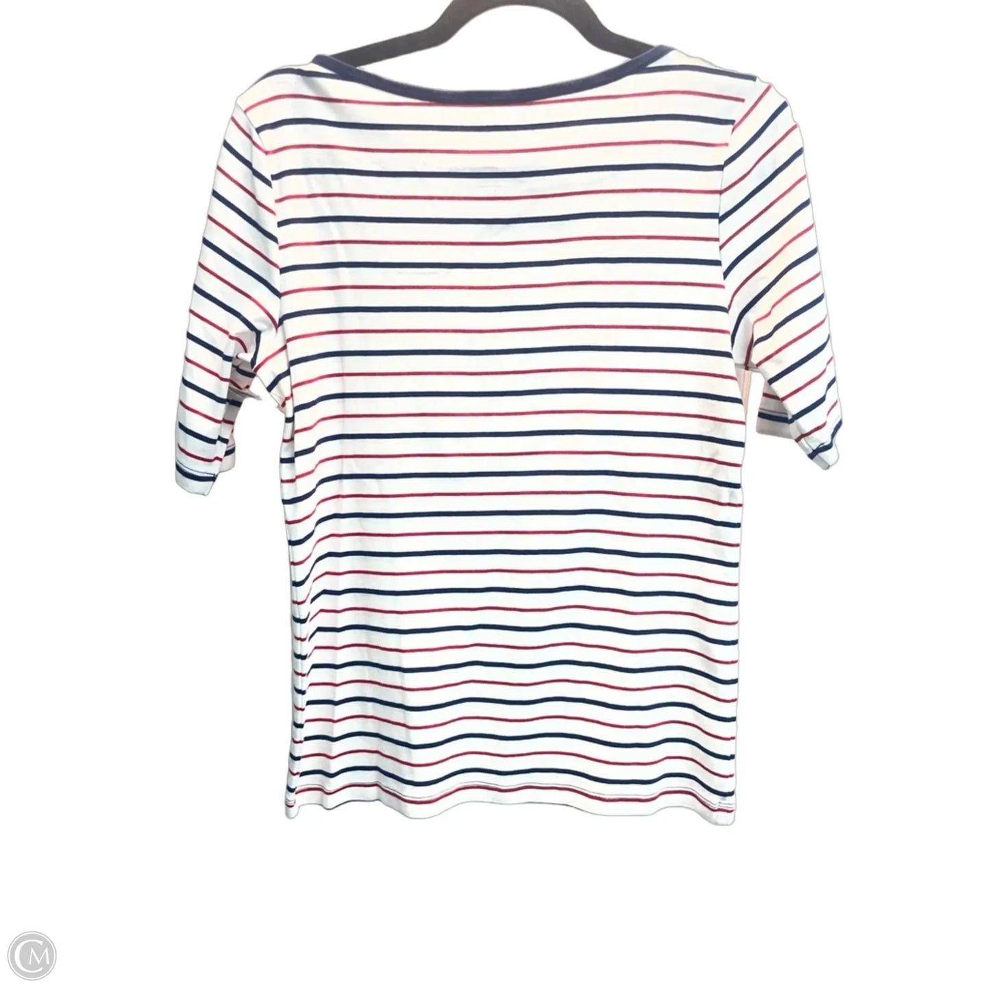 Top Short Sleeve Basic By St Johns Bay In Blue Red & White, Size: M