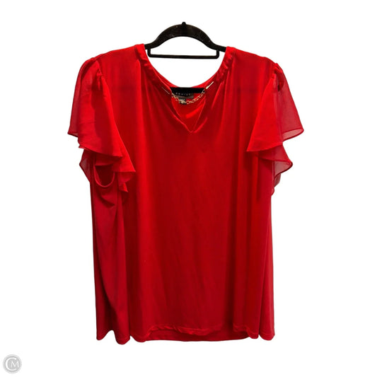 Top Short Sleeve By Premier In Red, Size: 3x
