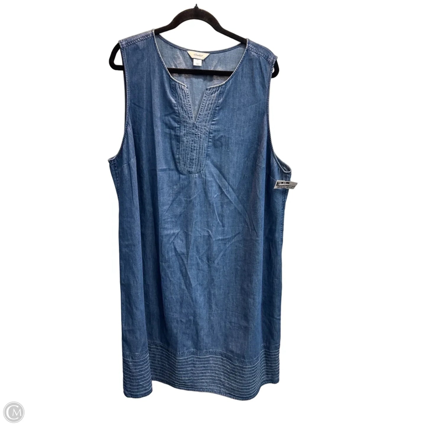 Dress Casual Midi By Cj Banks In Blue Denim, Size: 2x