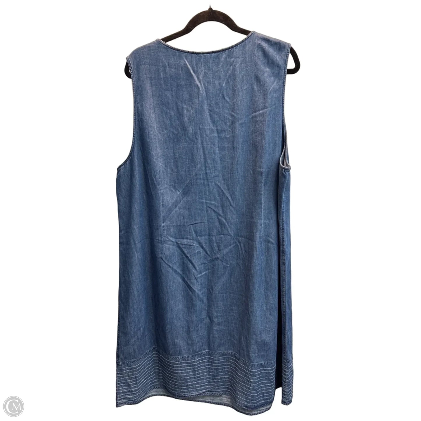 Dress Casual Midi By Cj Banks In Blue Denim, Size: 2x