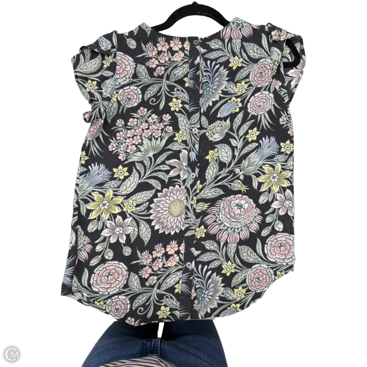 Top Short Sleeve By Loft In Multi-colored, Size: Xxsp