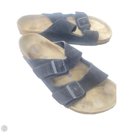 Sandals Flats By Birkenstock In Navy, Size: 11
