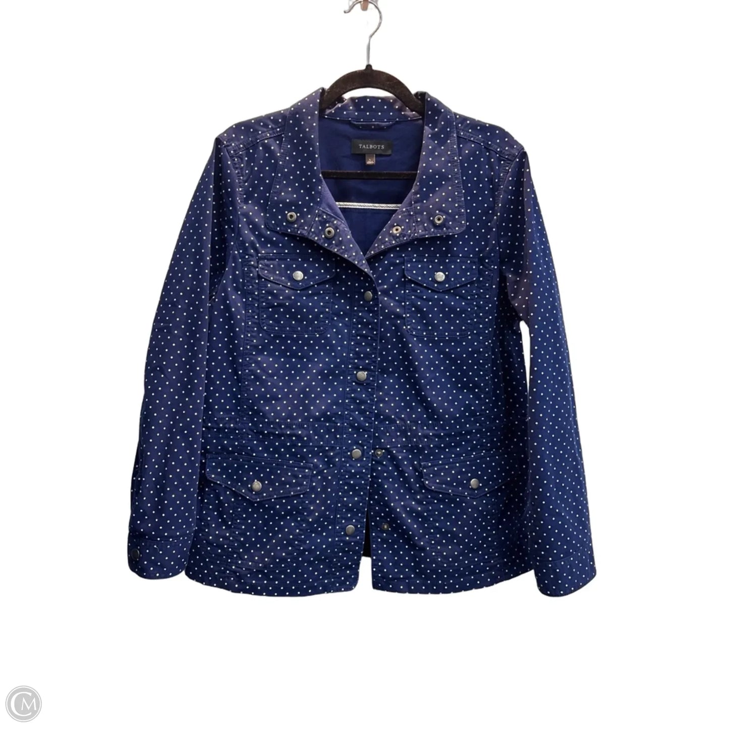 Jacket Utility By Talbots In Polkadot Pattern, Size: L