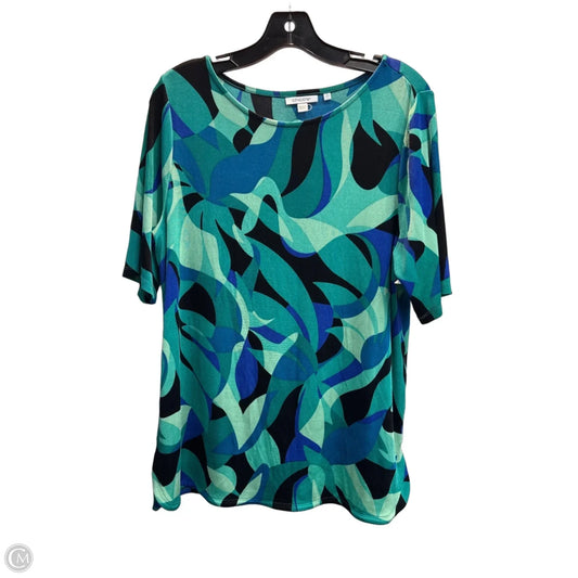 Top Short Sleeve By Chicos In Multi-colored, Size: L