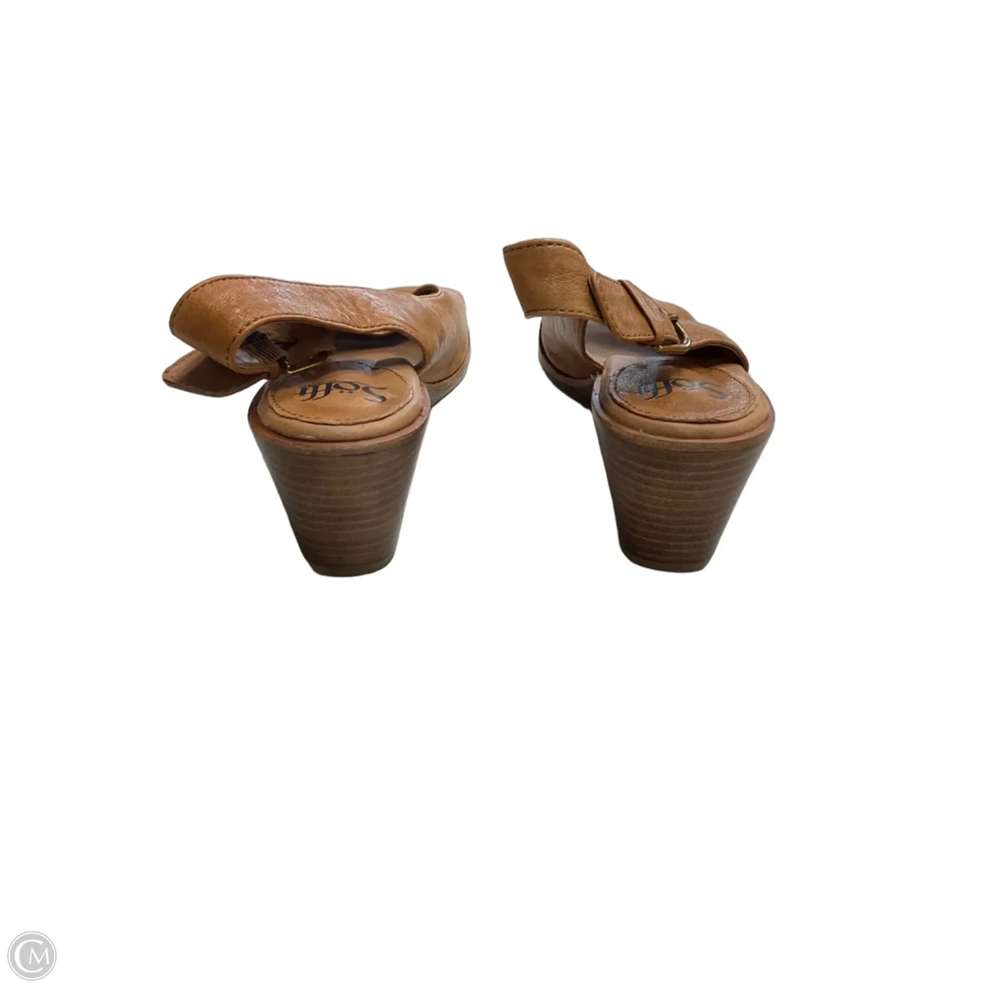 Sandals Heels Wedge By Sofft In Brown, Size: 10