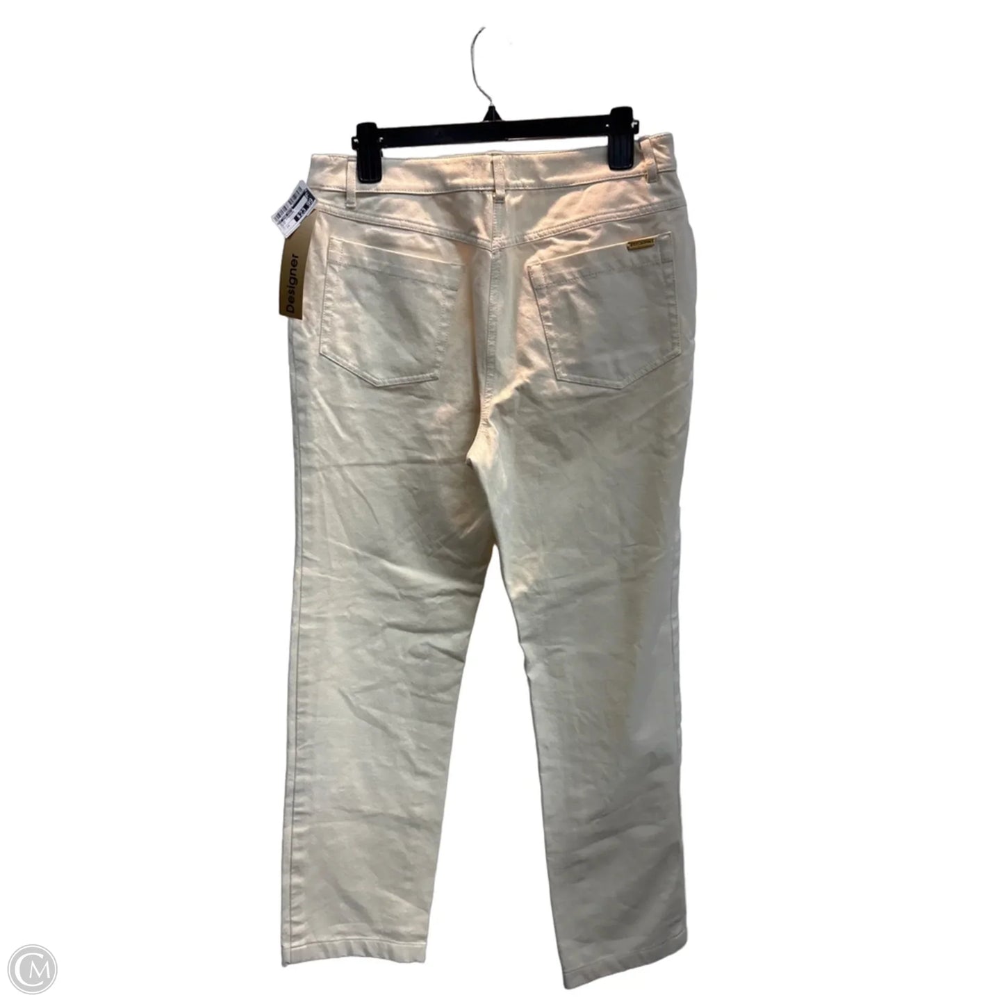 Jeans Straight By St John Knits In Cream, Size: 14