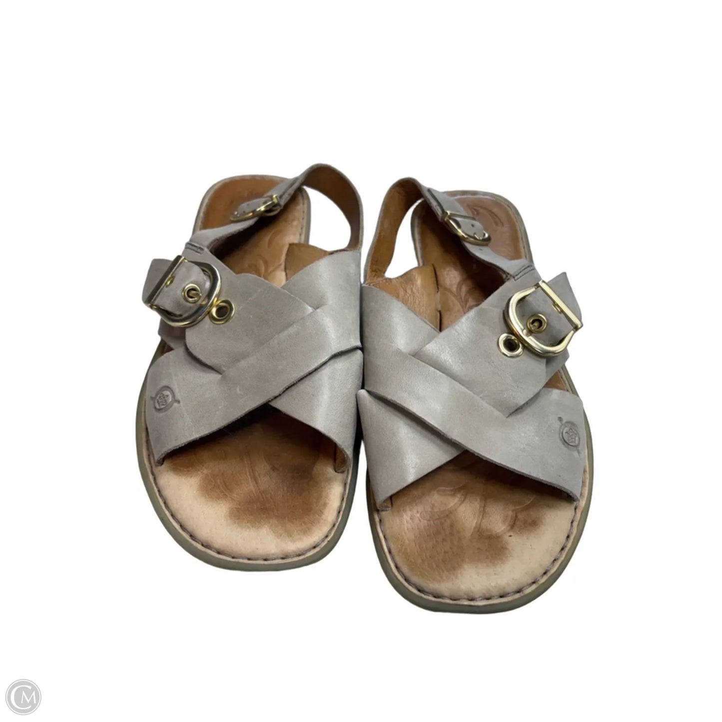 Sandals Flats By Born In Grey, Size: 8