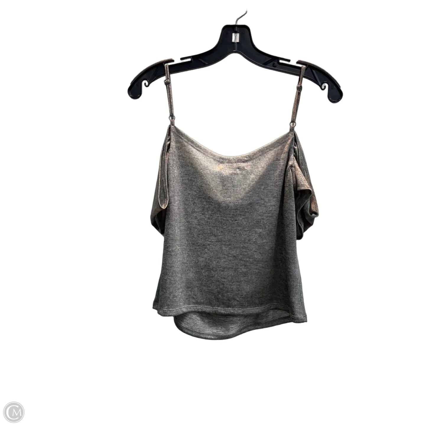 Top Sleeveless By Anthropologie In Silver, Size: M