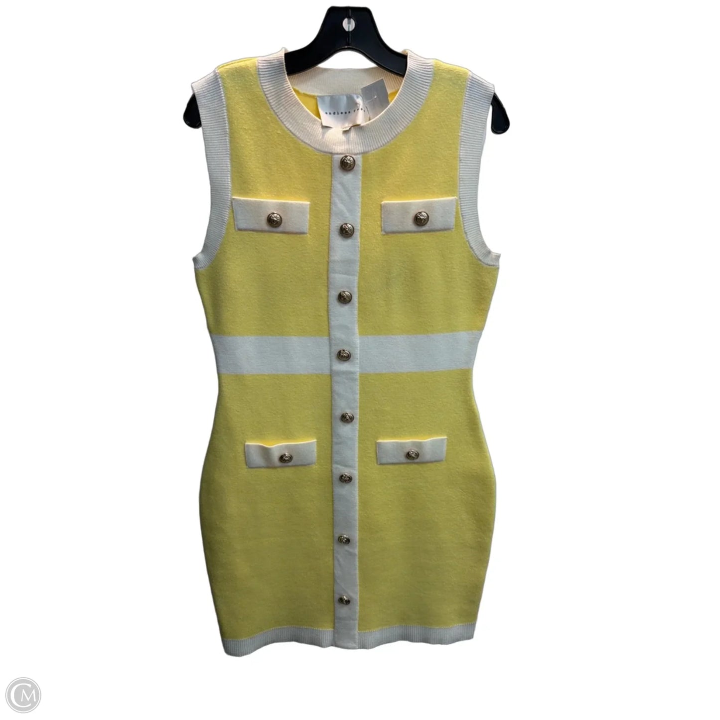 Dress Casual Midi By Endless Rose In Yellow, Size: M