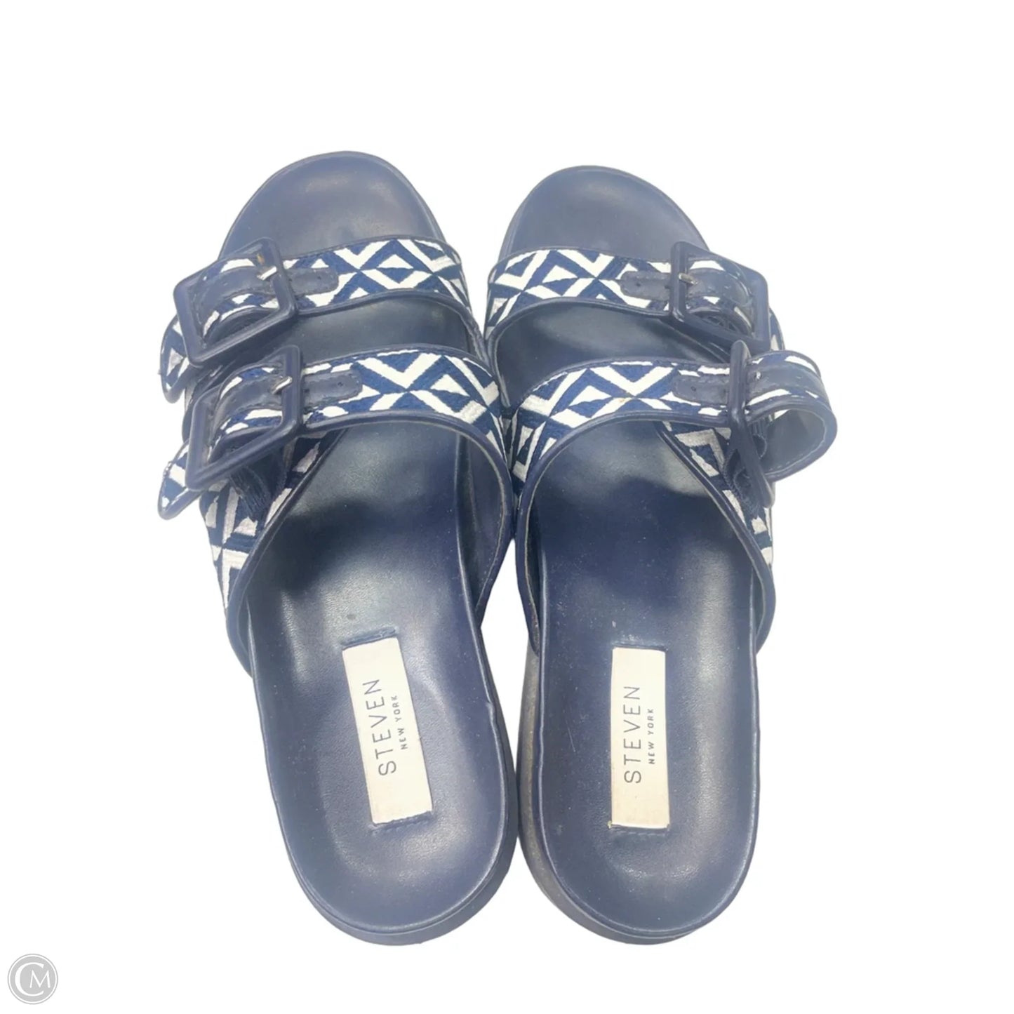 Sandals Flats By Steve Madden In Navy, Size: 7.5