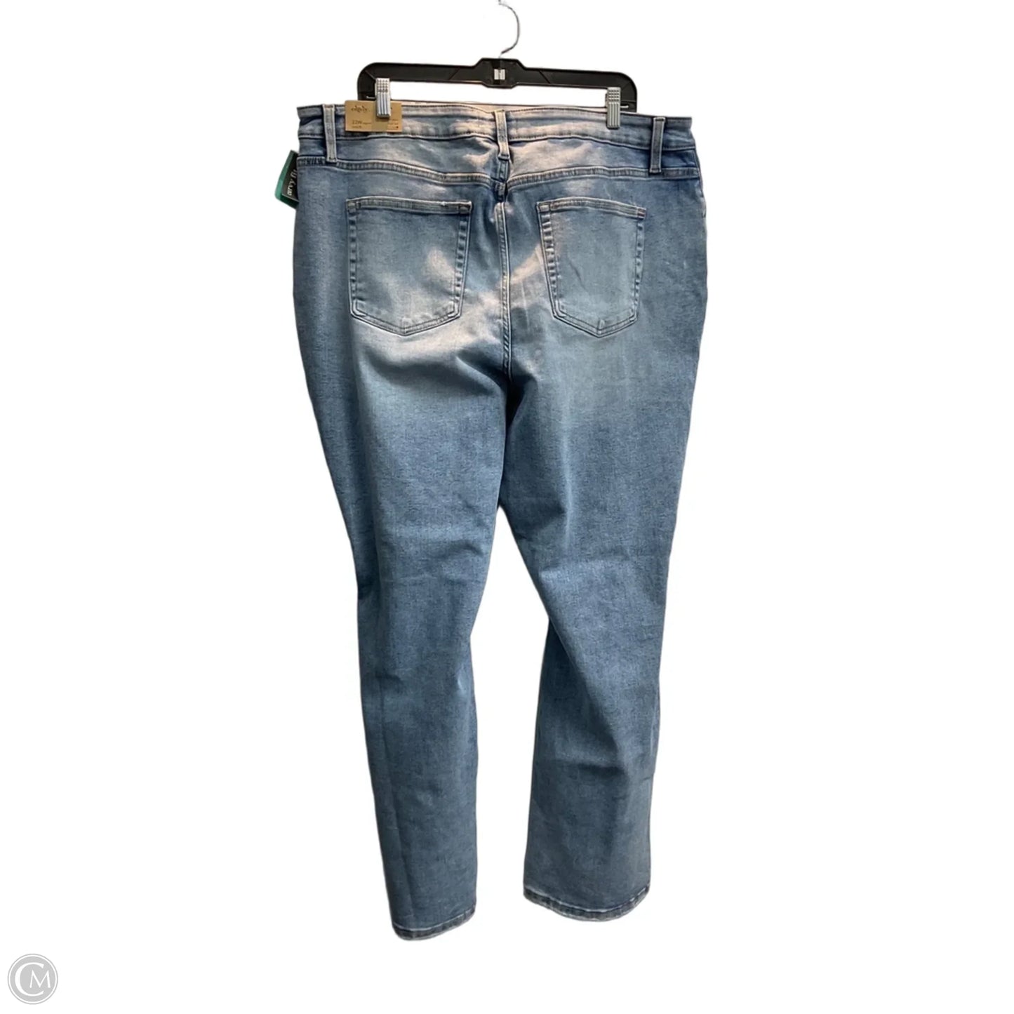 Jeans Straight By Edgely In Blue Denim, Size: 22