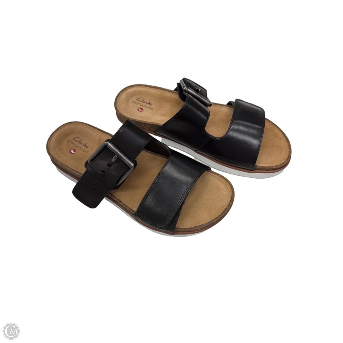 Sandals Heels Platform By Clarks In Black, Size: 7.5