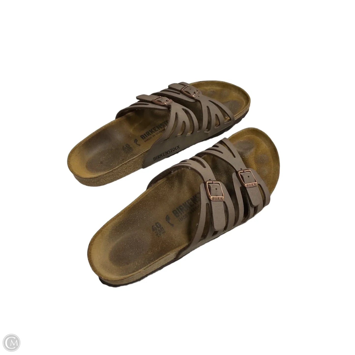 Sandals Flats By Birkenstock In Brown, Size: 9