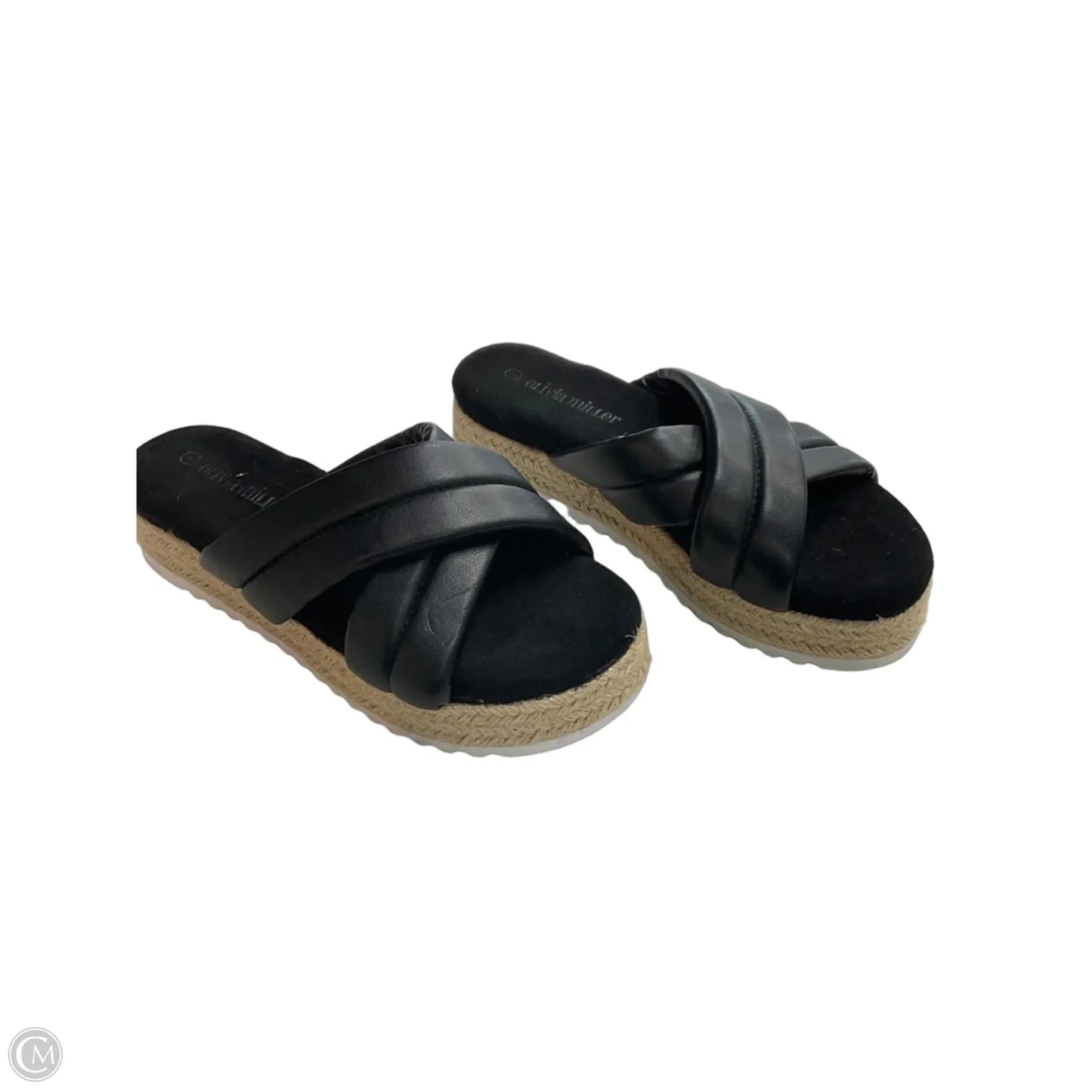 Sandals Heels Platform By Clothes Mentor In Black, Size: 7