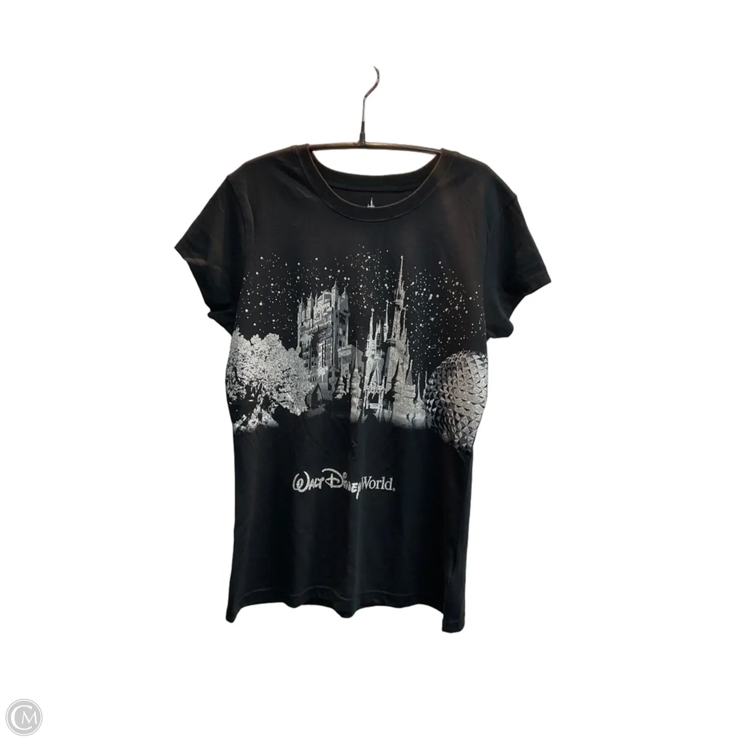Top Short Sleeve By Disney In Black, Size: L