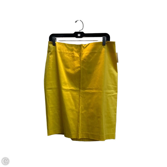 Skirt Midi By New York And Co In Yellow, Size: 8