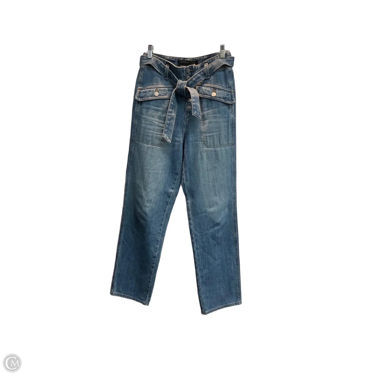 Jeans Straight By Veronica Beard In Blue Denim, Size: 4