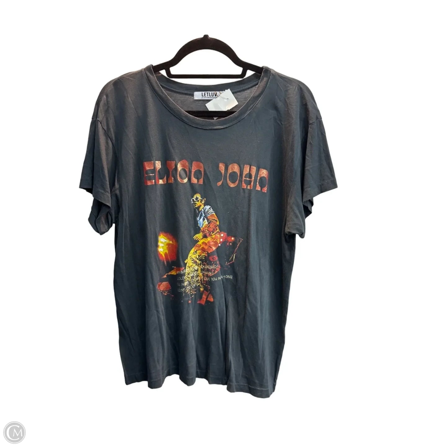 Top Short Sleeve Basic By Anthropologie In Grey, Size: M