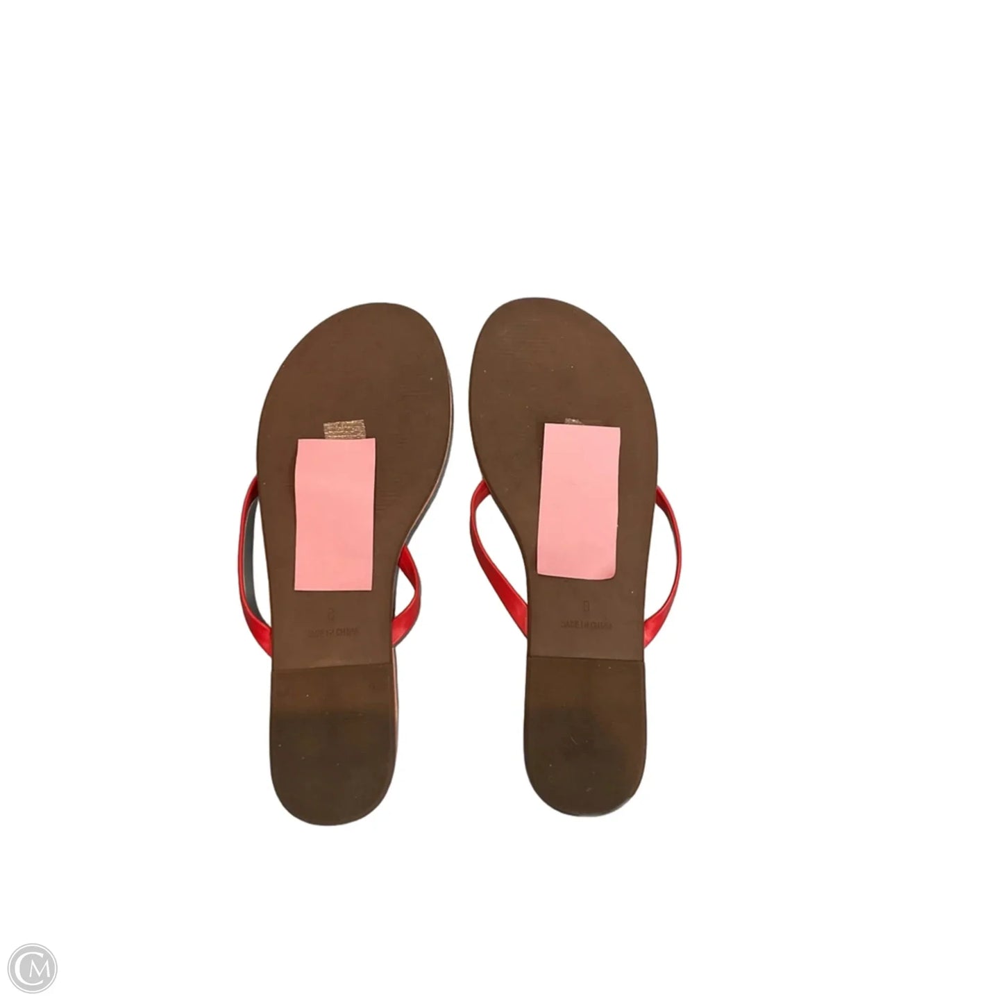 Sandals Flip Flops By J. Crew In Red, Size: 8