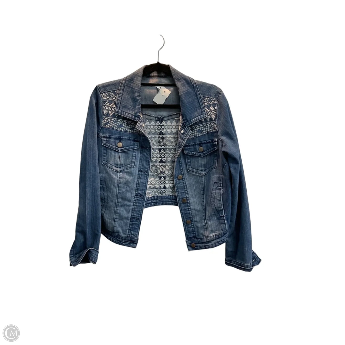 Jacket Denim By Jun & Ivy In Blue Denim, Size: M