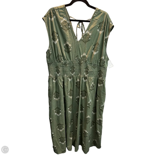 Dress Casual Midi By Old Navy In Green, Size: Xl