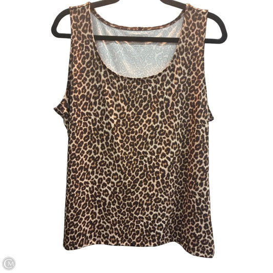 Tank Top By Charter Club In Leopard Print, Size: Xlp