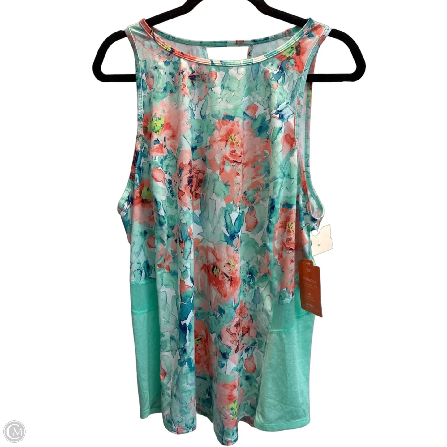 Athletic Tank Top By Tek Gear In Floral Print, Size: Xxl