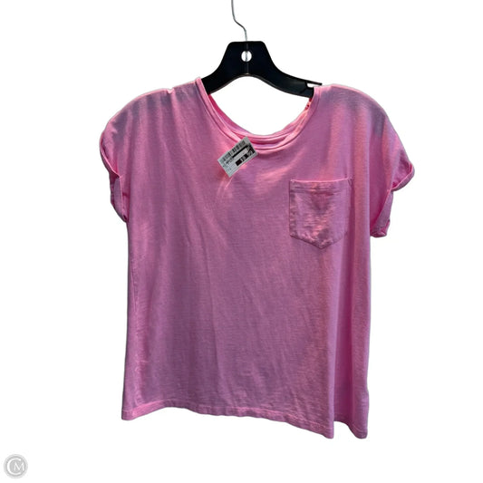 Top Short Sleeve Basic By Max Studio In Pink, Size: S