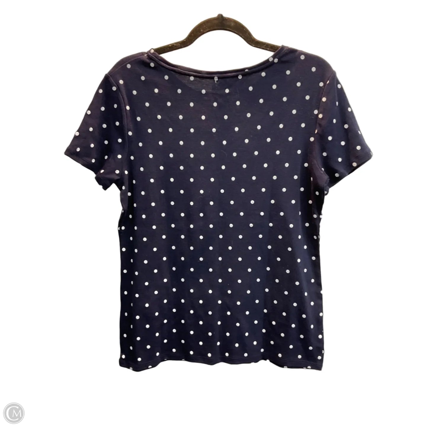 Top Short Sleeve By Croft And Barrow In Polkadot Pattern, Size: S