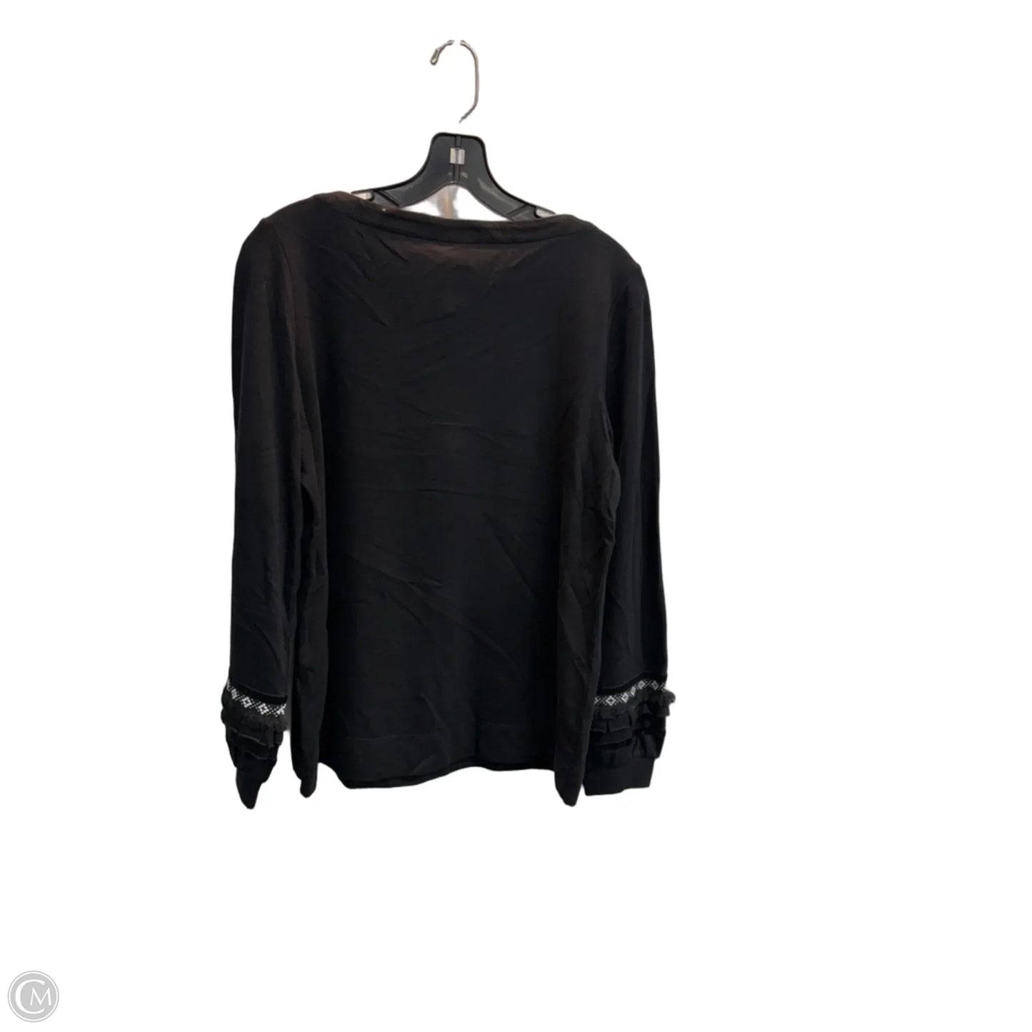 Top Long Sleeve By Chicos In Black, Size: S