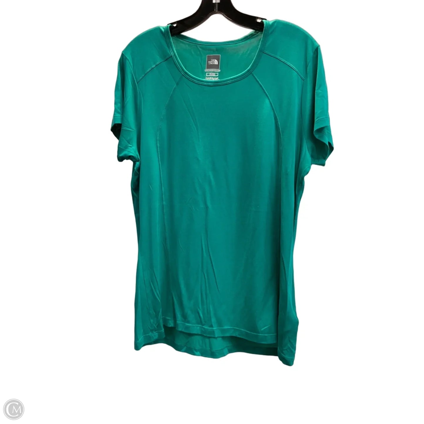 Athletic Top Short Sleeve By The North Face In Teal, Size: Xl