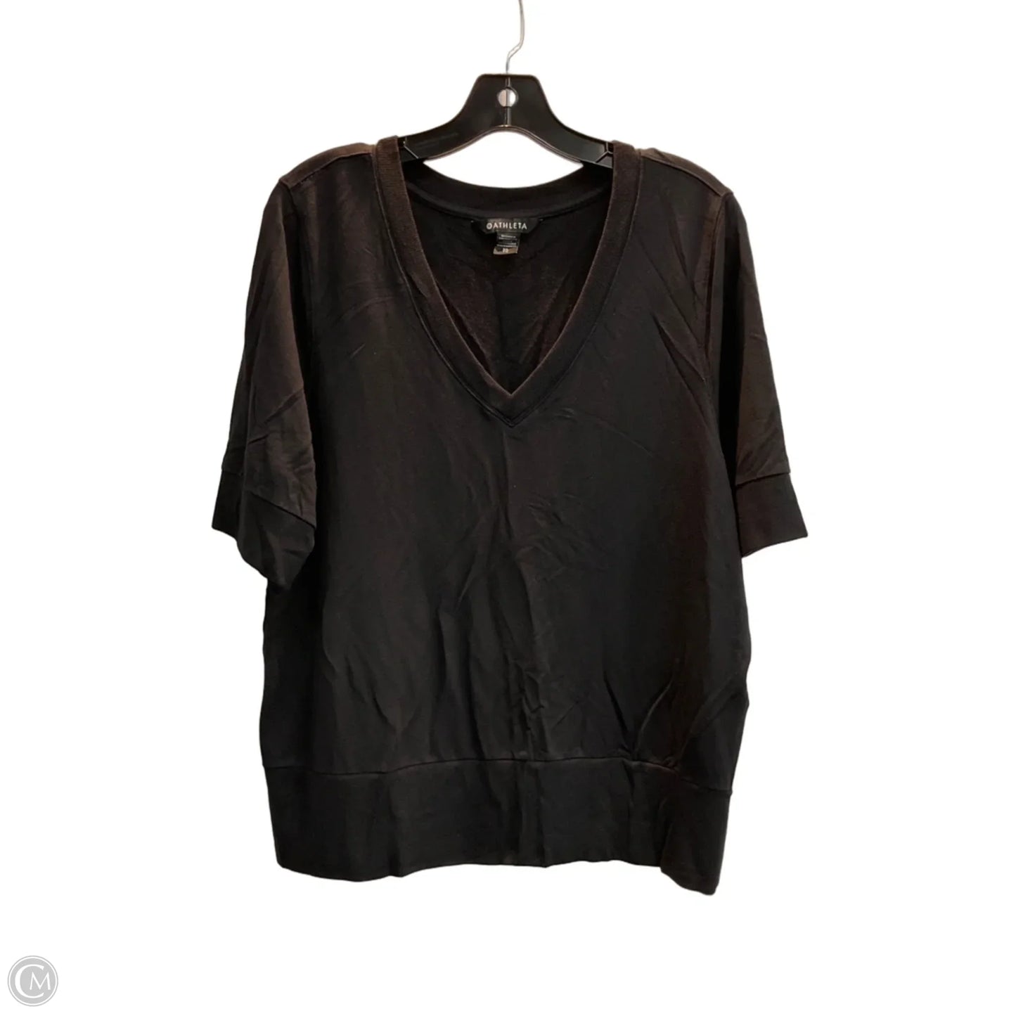 Top Short Sleeve By Athleta In Black, Size: Xl