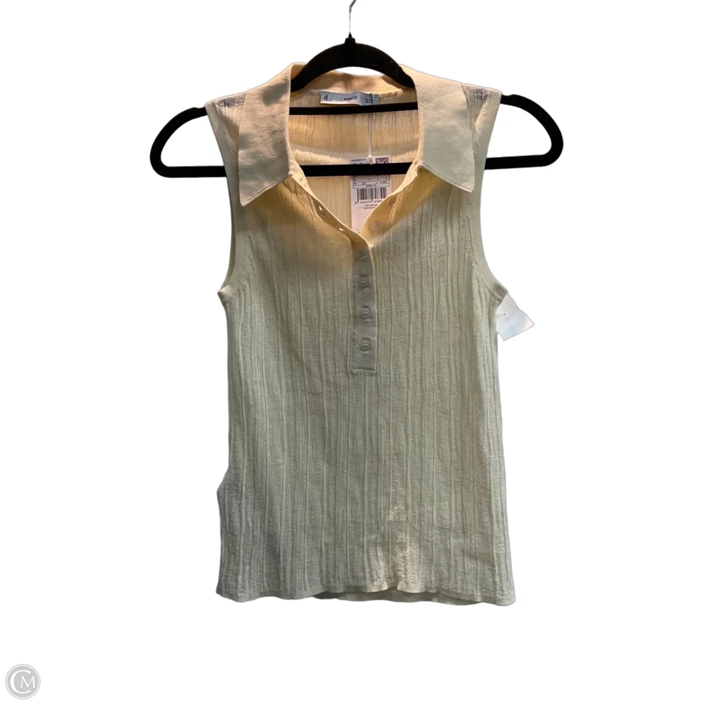 Top Sleeveless By Mng In Yellow, Size: S