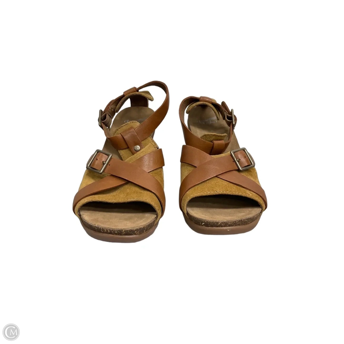Sandals Heels Block By Dansko In Brown, Size: 9