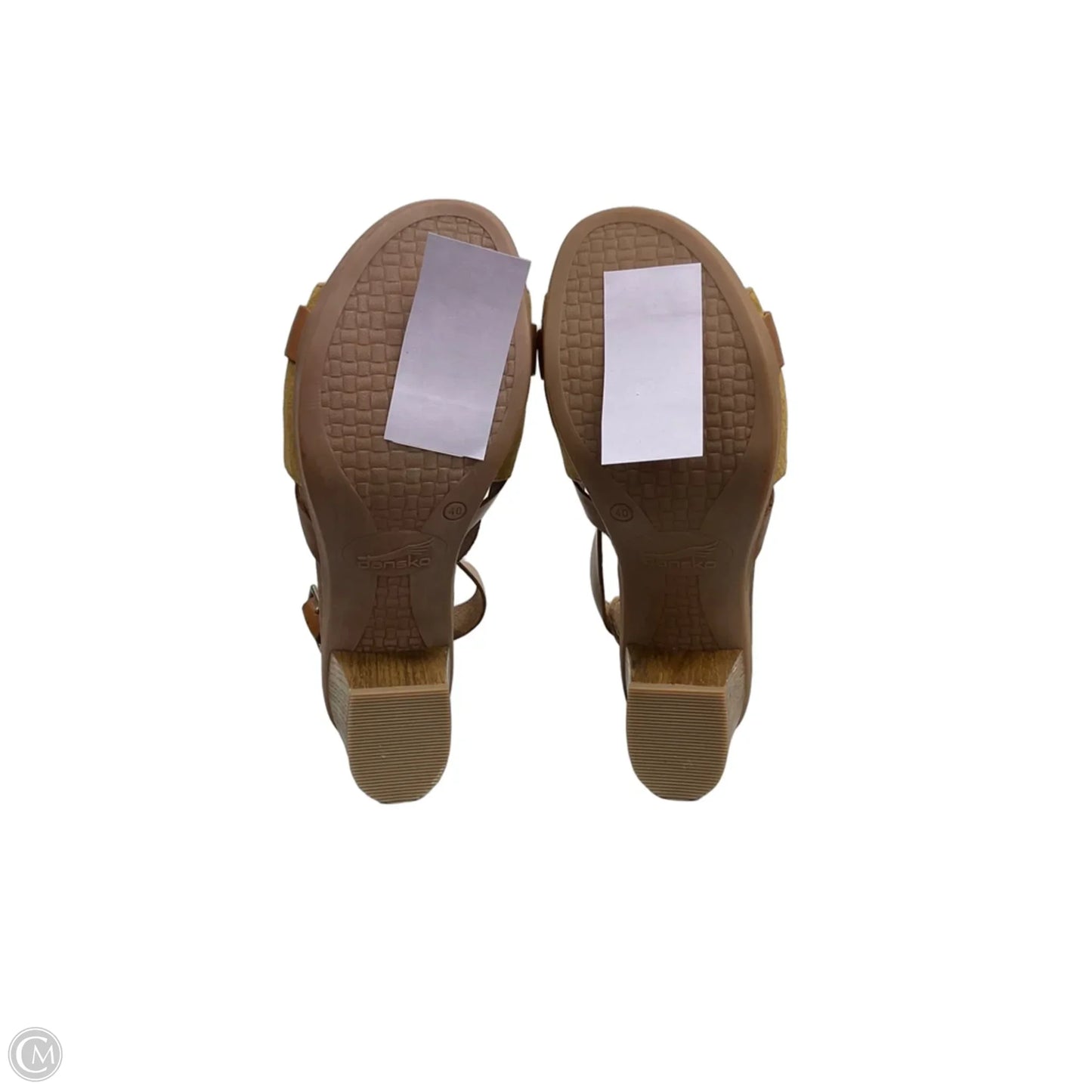 Sandals Heels Block By Dansko In Brown, Size: 9