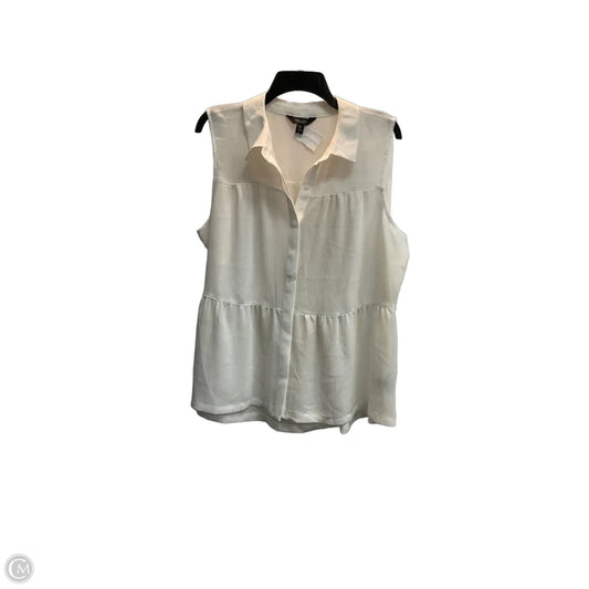 Top Sleeveless By Simply Vera In White, Size: Xl