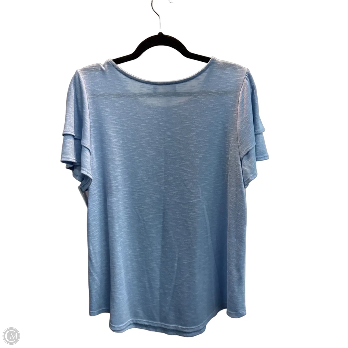 Top Short Sleeve By Kaileigh In Blue, Size: Xl