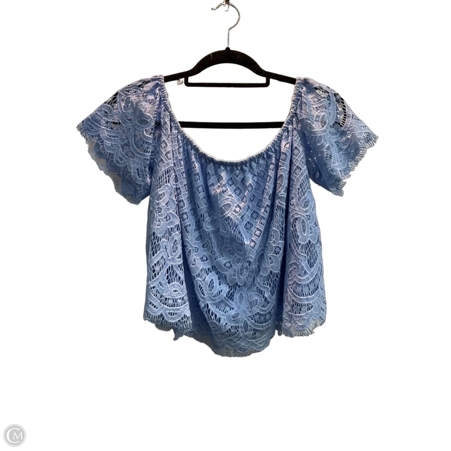 Top Short Sleeve By Express In Blue, Size: M