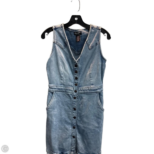 Dress Casual Midi By Wrangler In Blue Denim, Size: S